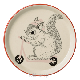 talerz dziecięcy ceramiczny, wiewiórka "Mollie"