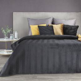 Narzuta na łóżko velvet SOFIA 220x240,czarny
