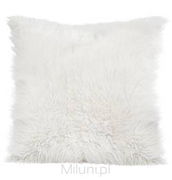 Poszewka na poduszke futrzak MILA 45x45 biały