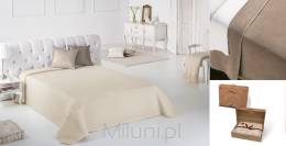 PIEL Koc/narzuta na łóżko bawełna AURORA 220x240 brązowy