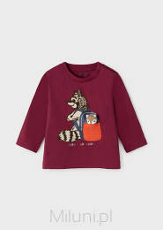 Koszulka PLAY WITH "FOX",bordowy