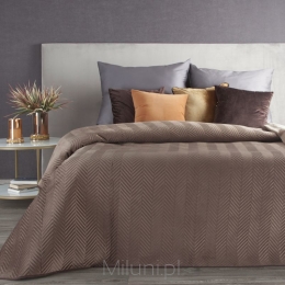 Narzuta na łóżko velvet SOFIA  220x240 brązowy