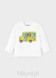Koszulka PLAY WITH autobus,biały