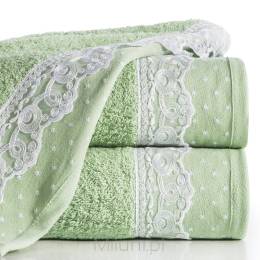Ręcznik z koronką MIA  50 x 90  jasno zielony