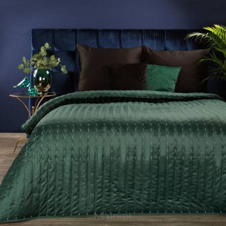 Narzuta na łóżko velvet FRIDA1 170x210,c.zielony